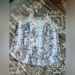 Lace Trimmed Sleeveless Boutique Blouse